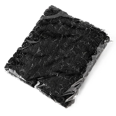 Black 36/72/144 шт Пены Искусственный цветок розы для дома свадебное украшение из искусственных цветов для декора Скрапбукинг самодельный венок Подарочная коробка недорого букет - Цвет: Black