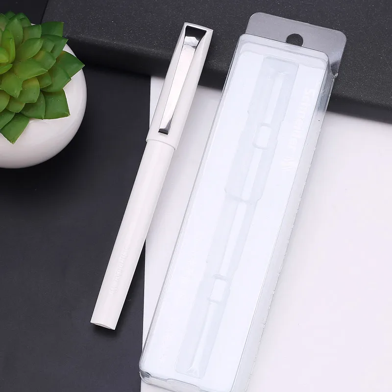WHITE Germany SCHNEIDER Fountain Pen Krip 0.35mm EF Fountain Pen Business Office Gift 1PCS - Color: WHITE