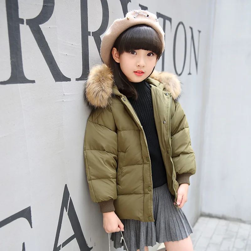Пуховая одежда для девочек корейская детская Корейская версия короткая