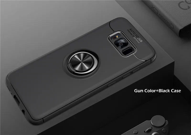 Чехлы для телефонов samsung Galaxy s8 s9 s10 plus, магнитное кольцо-кронштейн, автомобильный держатель, роскошная силиконовая Противоударная задняя крышка s10e funda