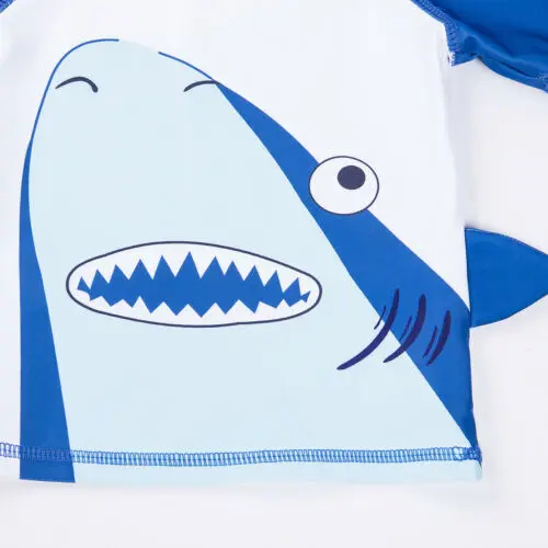 Милый детский купальник из 3 предметов для маленьких мальчиков Купальники Акула