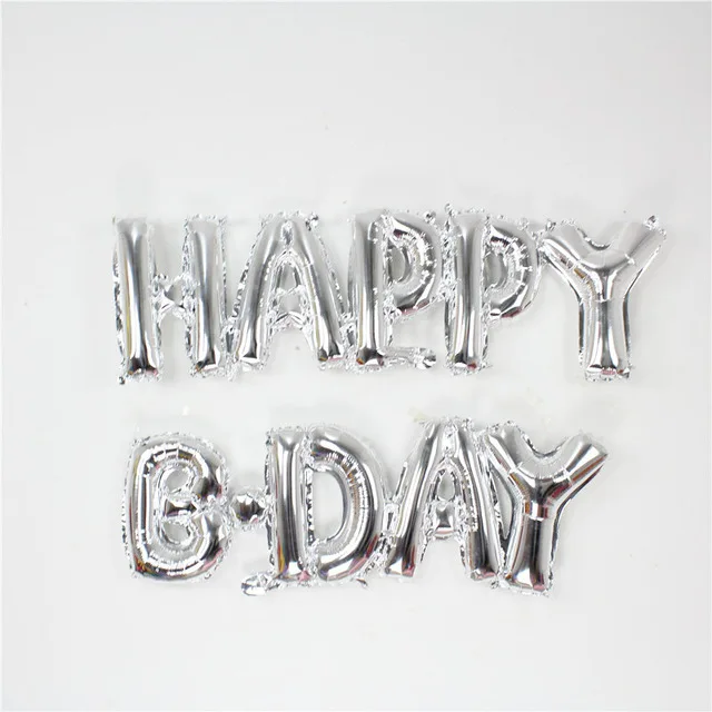 HBD Conect Sliver STARLZMU 13 шт с днем рождения воздушные шары День рождения украшения для взрослых буквы воздушные шары anniversaire гелиевый воздушный шар из фольги - Цвет: HBD Conect Sliver
