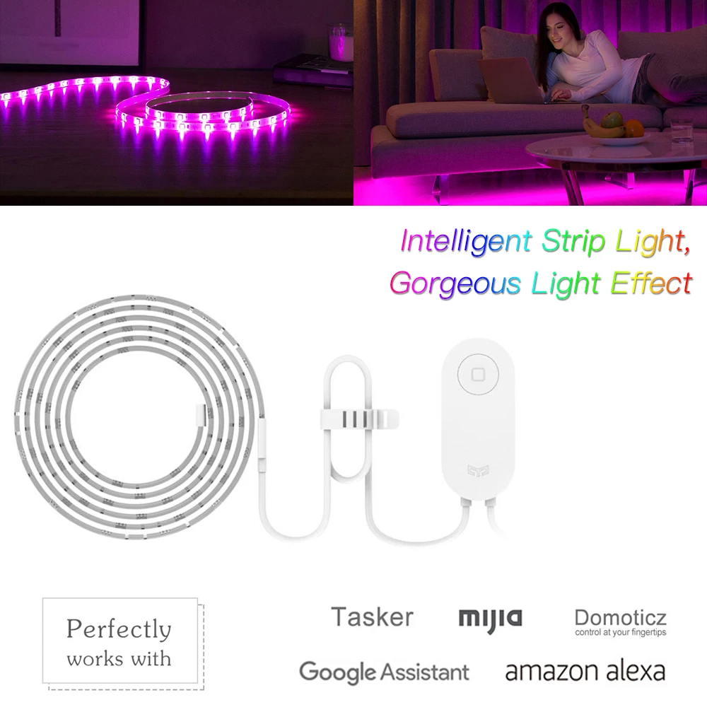 Xiaomi mijia yeelight light strip plus Extension Edition расширение до 10 м 16 миллионов RGB Mi home app