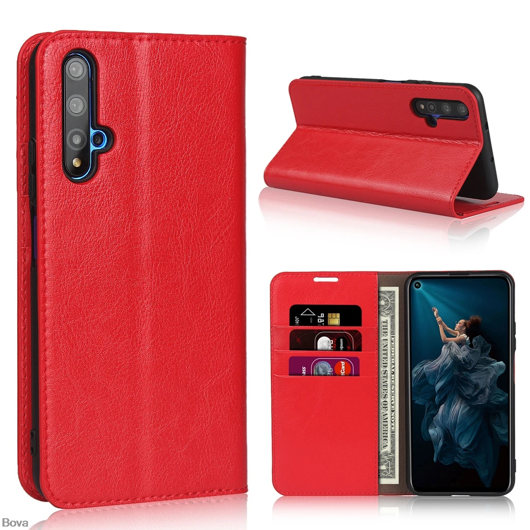 Premium Leather Case for Huawei Honor 20 Pro Honor20 Case Honor 20 flip case card holder cowhide holster Coque Fundas