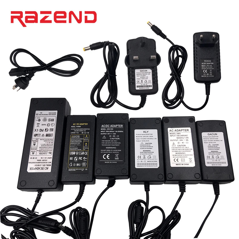 Светодиодный адаптер питания трансформатор переменного тока 100-240 В в постоянный