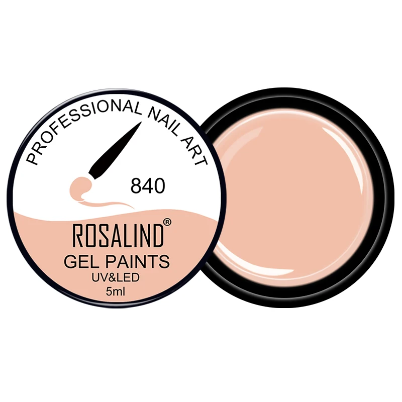 Color 840 ROSALIND 5 мл гель для рисования#831-860 УФ-гель для ногтей отмачиваемый Гель-лак DIY для Нэйл арт, рисование на ногтях Полупостоянный Гель-лак - Цвет: Color 840