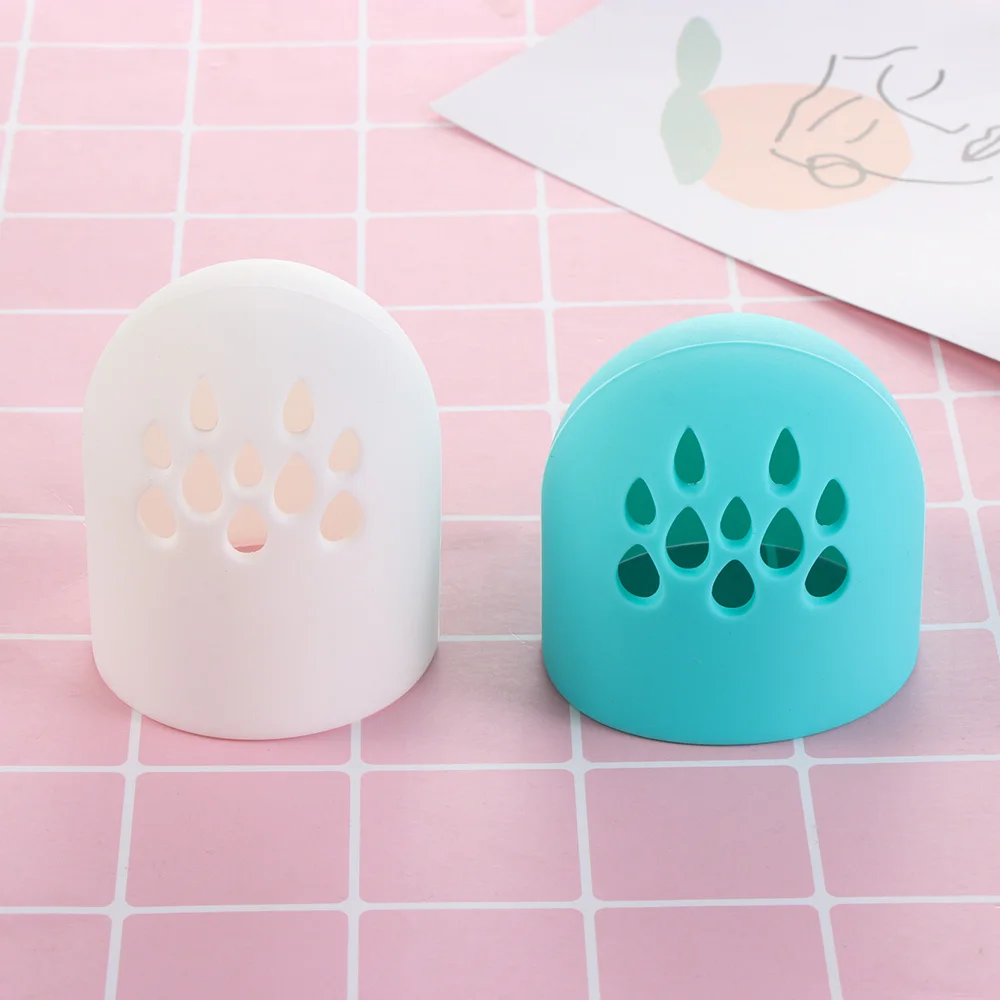 1Pcs Hollow Silicone Powder Puff Drying Holder Beauty Pad Makeup Sponge Display Rack Cosmetic Blender Sponge Case Puff Holder
