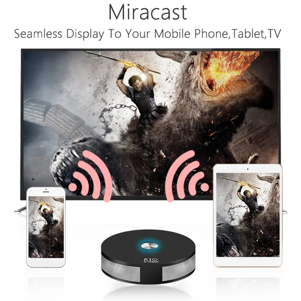 R TV R10 Android 7 1 4 Гб RAM 64 ROM Box RK3328 четырехъядерный 2 4G & 5G Wifi Bluetooth мини ПК VP9 H.265 HDR10 4K