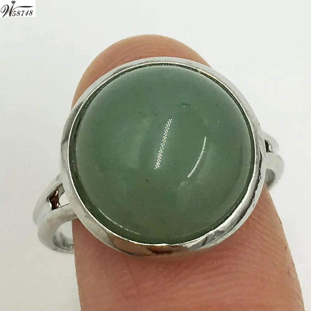 Aventurine C7218 Кристальный лазурит тигровый глаз авантюрин Howlite Sodalite Goldstone Opal Jaspe синяя Песочная бусина кольцо 6,5~ 1" US Adjust WFH588 - Цвет основного камня: Aventurine C7218
