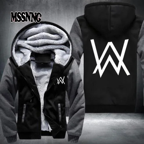 New DJ Alan Walker Stars Loves Hoodie Logo Winter JiaRong Fleece Mens Sweatshirts Free Shipping USA Size fast ship | Мужская одежда