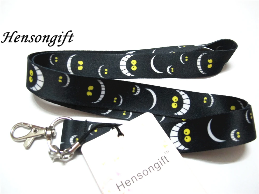 Hensongift Мальчики кот ключ талреп ID бейдж держатели мультфильм улыбка лицо телефон шейный ремень