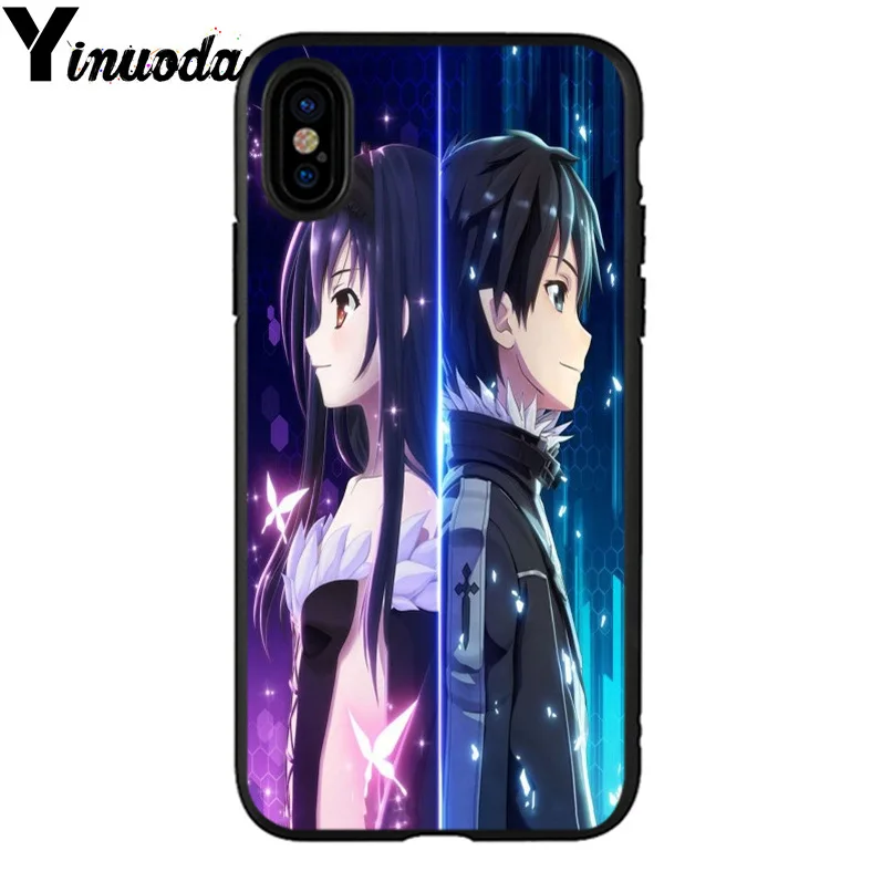 Yinuoda Kiminonawa ваше имя японского аниме черный мягкий чехол для телефона Apple iPhone 8 7 6 6S