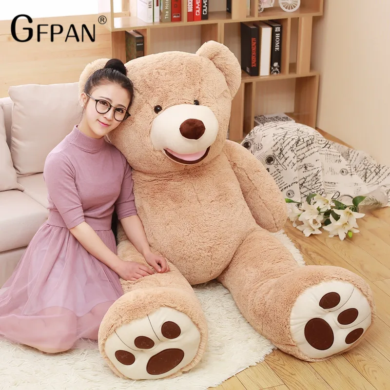 GFPAN Высокое качество 1 м Американский гигантский медведь корпус мягкий плюшевый Каваий плюшевый медведь кожа Низкая цена подарок на день рождения для детей