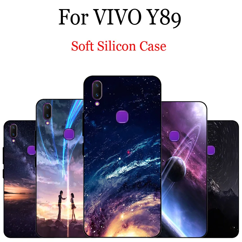 Чехол с рисунком звездного неба для VIVO Y89 мягкая силиконовая защитная задняя