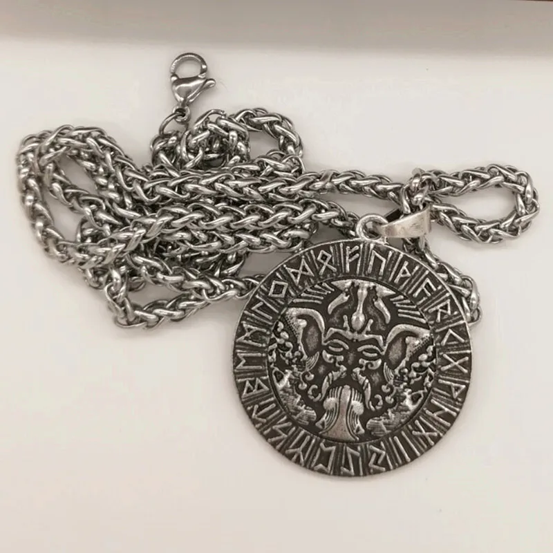 Викинг один ожерелье с подвеской в форме руны Men Women Nodic Norse языческие украшения Drop