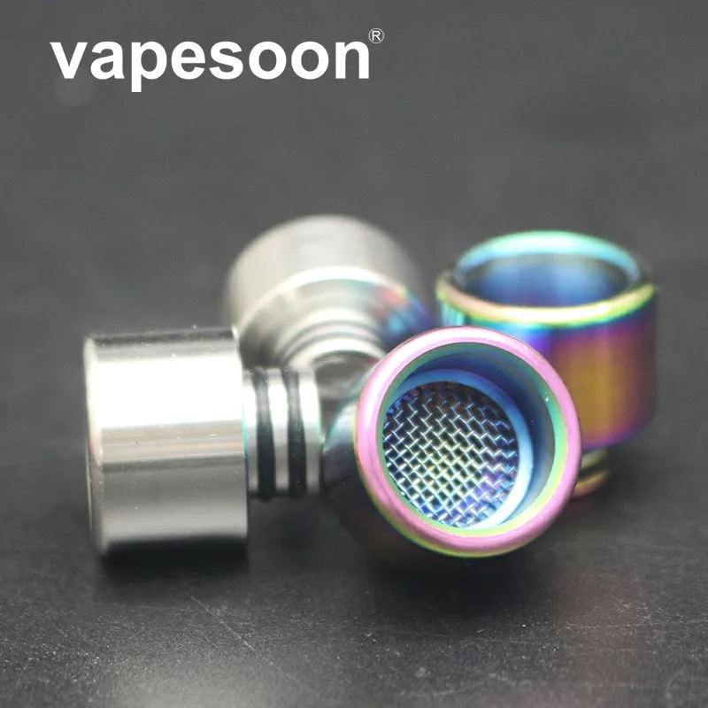 

20pcs VapeSoon 510 Satinless Steel Rainbow Anti-fried oil Drip Tip For TFV8 BABY TFV12 BABY Prince TANK MELO 3 MINI Tank