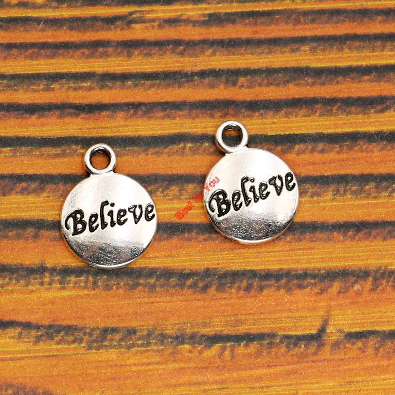 20 шт. подвеска с подвеской Believe Jesus подходит для браслета ожерелье тибетское