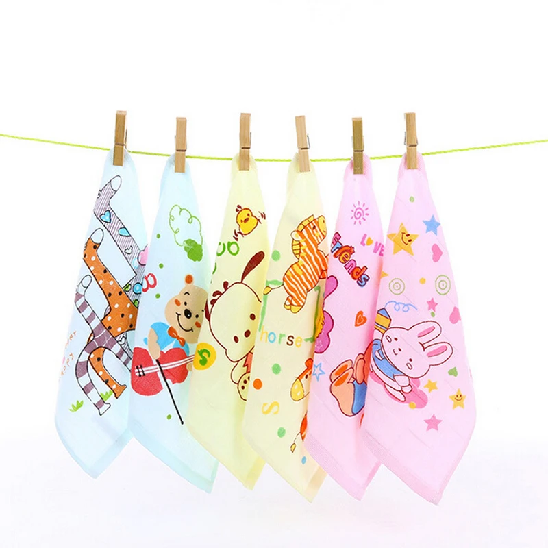 26*26 см оптовая продажа детские полотенца с рисунком квадратное Мягкое хлопковое