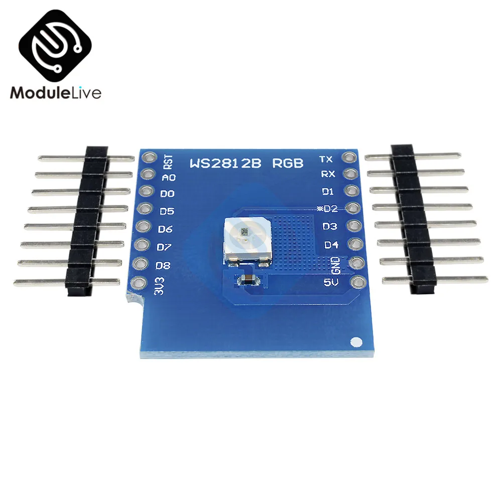 Esp8266 для WeMos D1 WS2812B щит RGB Mini ESP8266 Модульная плата с HT Pins Diy электронная печатная -