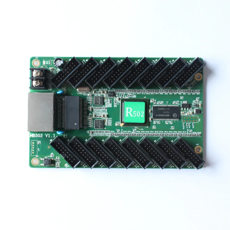 HD R502 синхронная полноцветная светодиодная карта приема знака с портом 16 * hub75B