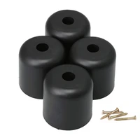 50x50mm black non slip plastic furniture legs floor protector pads hole diameter 6mm for sofa couch chair pack of 4