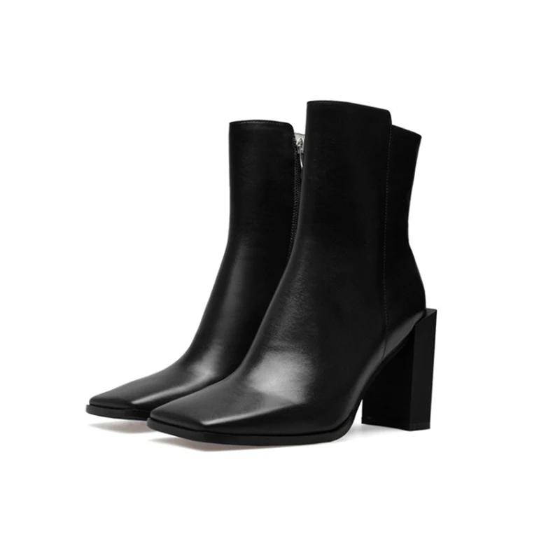 Арден фуртадо Новинка 2017 г. Осень натуральная кожа с квадратным носком Обувь на