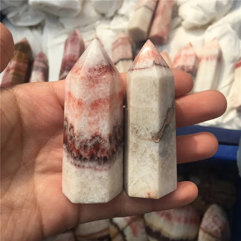Special offer 5pcs energy stone natural red lines wand point healing crystals mineral obelisk for home&ampparty decoration | Дом и сад