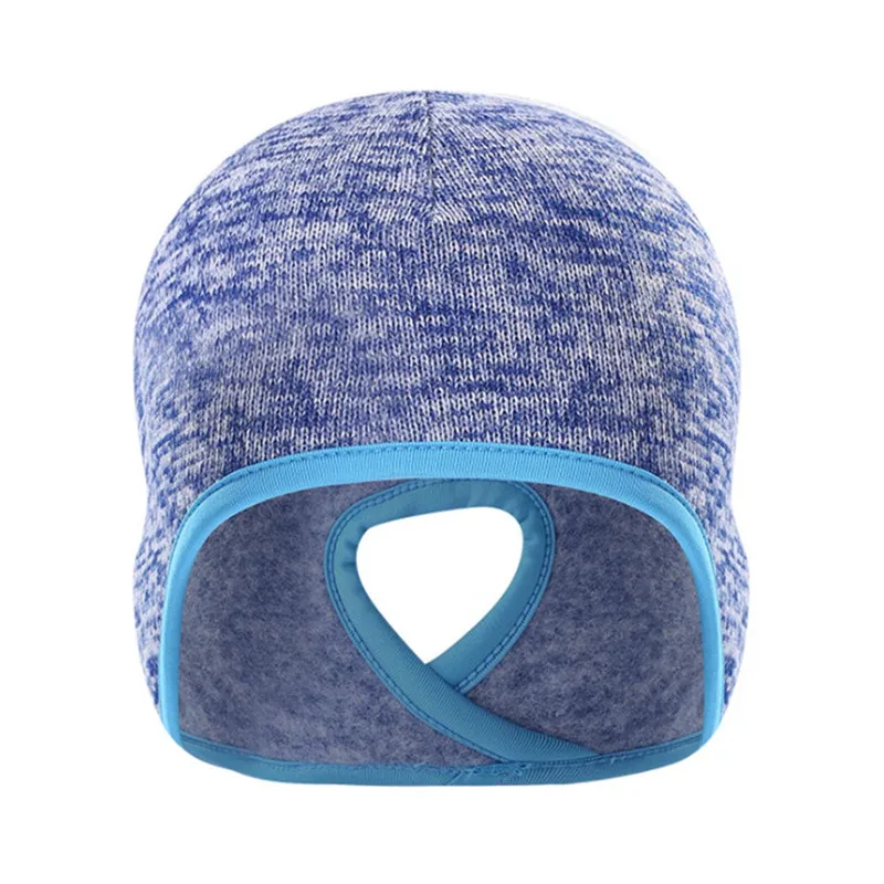 Мужская зимняя шапка вязаная наружная теплая шляпа женская с конским хвостом для