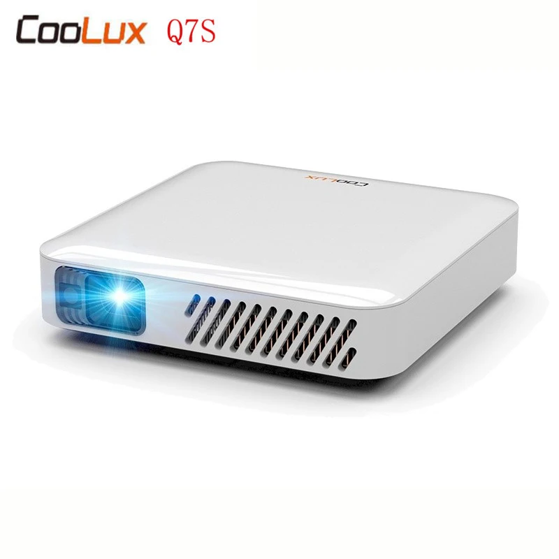 Coolux Q7S карман Пико Android 170 ansi HDMI WIFI 5000 мАч с сенсорным Панель для iphone Andorid