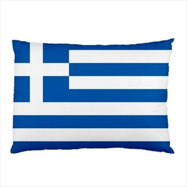 

Hot Greek Flag Pillow Case Greece Hellenic Hellas Pillows Cover Fashion National Flags Bedding Gifts Polyester Two Sides 20"x30"