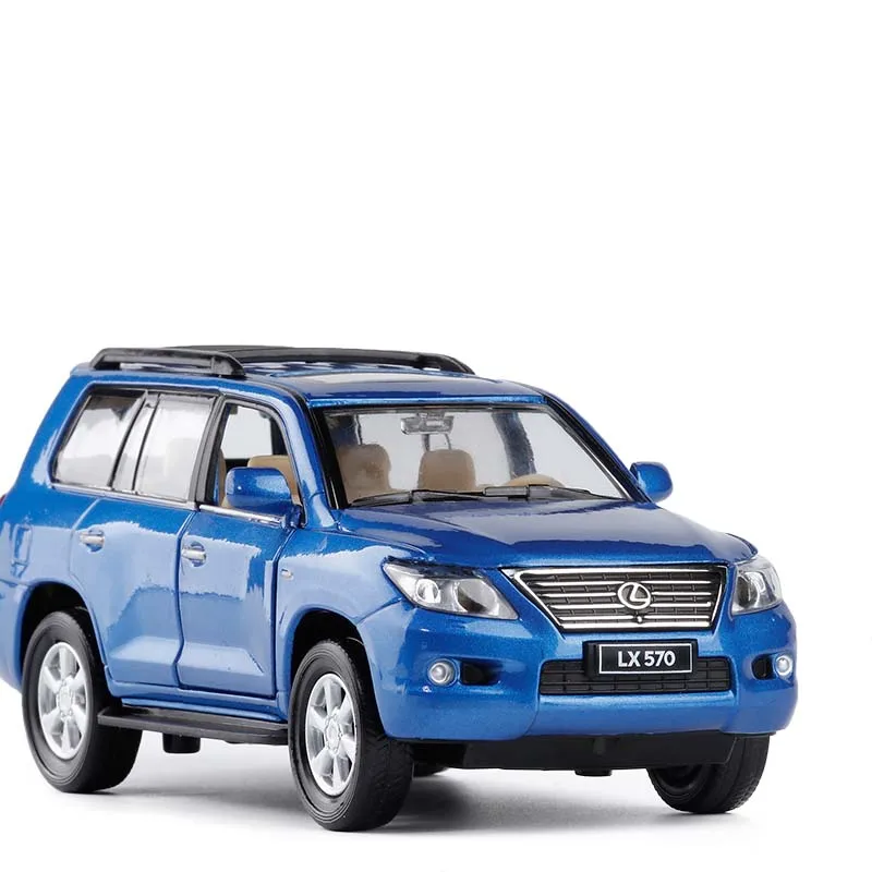 Высокая имитация 1:32 LEXUS LX570 роскошный внедорожный внедорожник сплав модель автомобиля коллекция игрушек для мальчиков лучшие подарки игрушки - Цвет: Синий