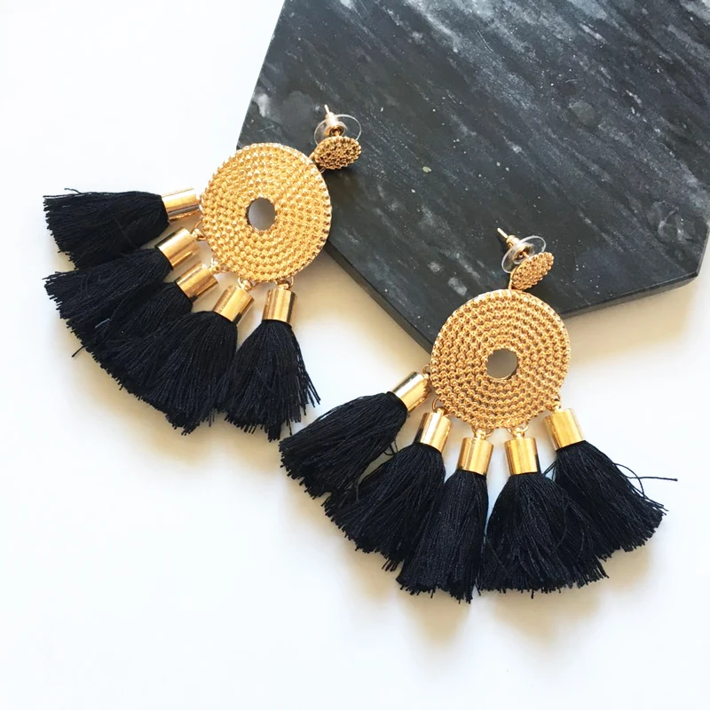 Coco &amp willow богемная Кисточка Серьги для Женская металлическая под золото