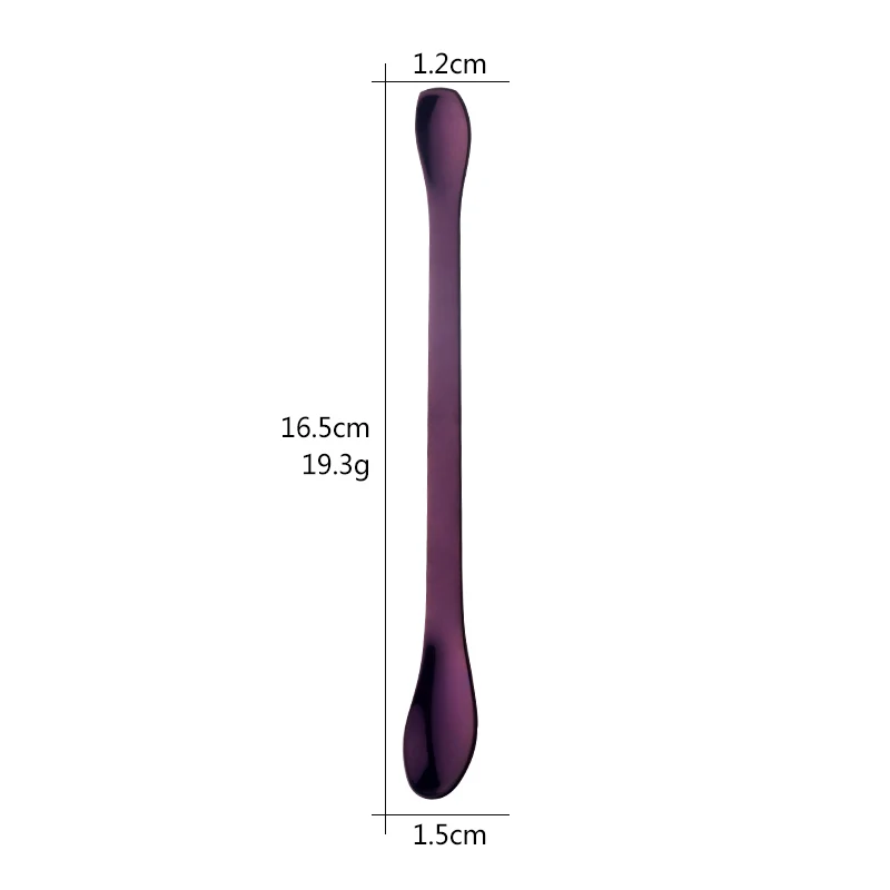Dark purple-2PCS 2 шт ложка для перемешивания из нержавеющей стали медицинские ложки порошка ложка пищевая оценка аксессуары для кофе столовая посуда медицина ковш - Цвет: Dark purple-2PCS