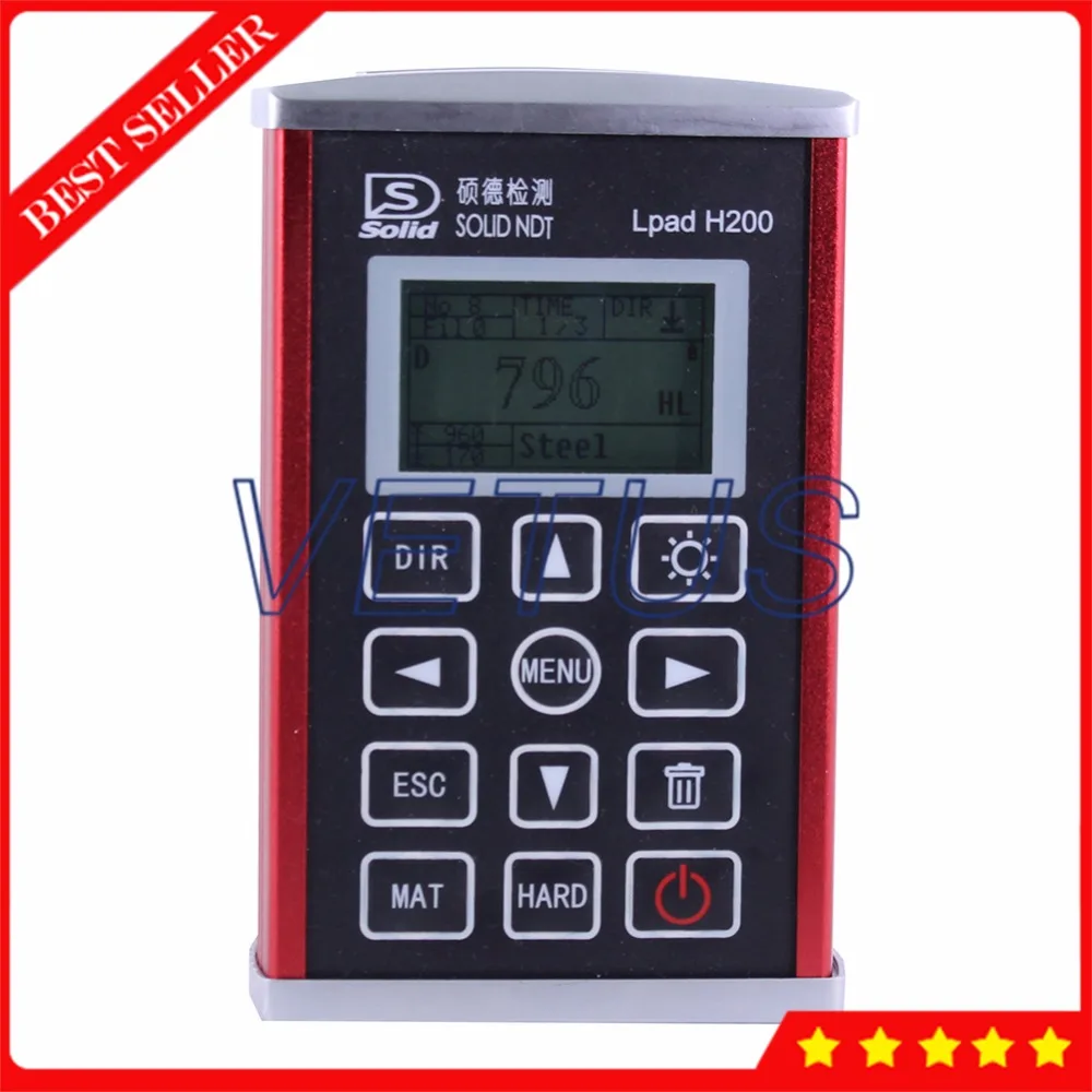 Портативный тестер твердости Lpad H200 Цифровой Измеритель Твердости HL HV HRA HRC HRB HB HS 600