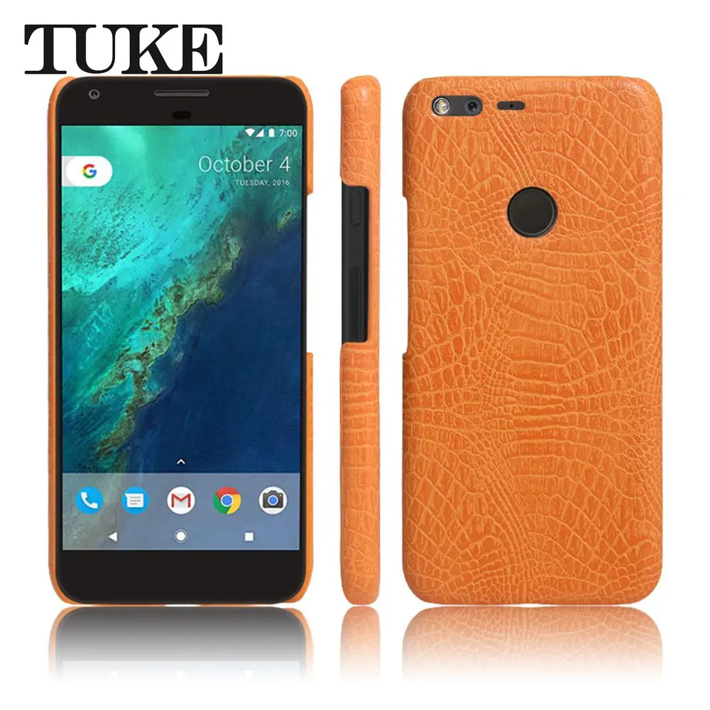 TUKE Crocodile Pattern Case for Google Pixel Hard PC Back Cover For lte Leather Capa 1 Plastic | Мобильные телефоны и