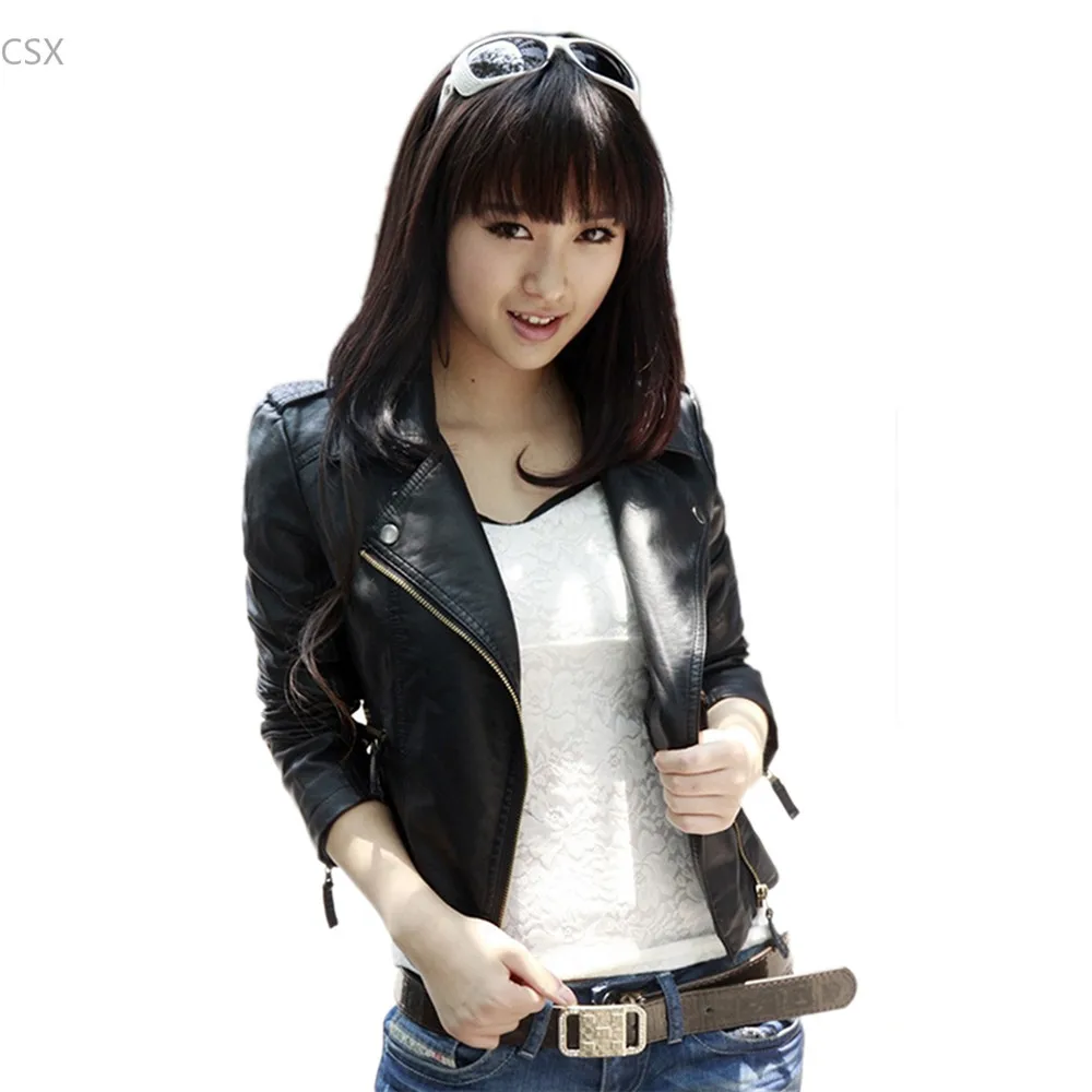 Модное женское зимнее приталенное байкерское мотоциклетное пальто из мягкой