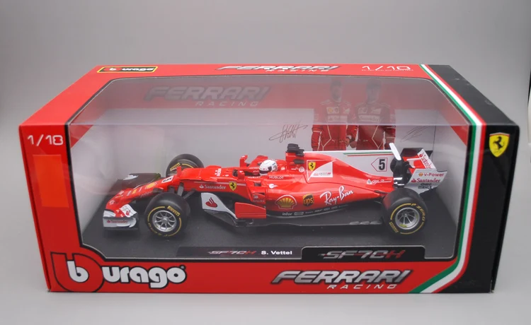 1:18 Ferari F1 SF70 H Феттель № 5 моделирование гоночный автомобиль модель украшения