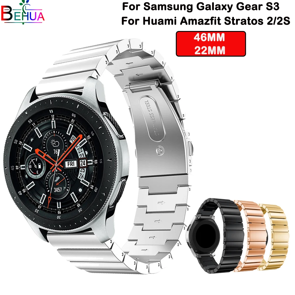 

Watchband 46mm strap For Huami Amazfit Stratos 2/2S watch Replacement Wristband For Samsung Gear S3 Classic Frontier Galaxy 22mm