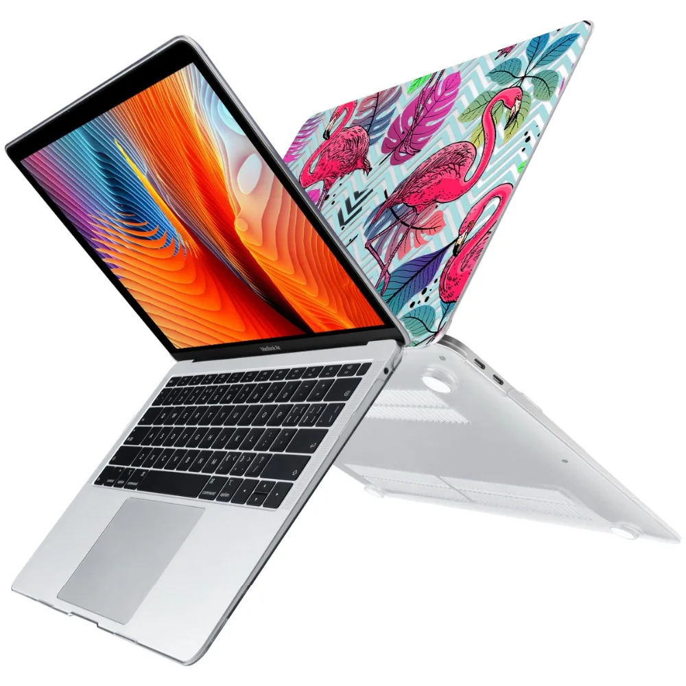 Чехол с цветочным фламинго для Macbook Air Pro retina 11 12 13 15 2018 A1932 чехол macbook 3 6 ноутбука