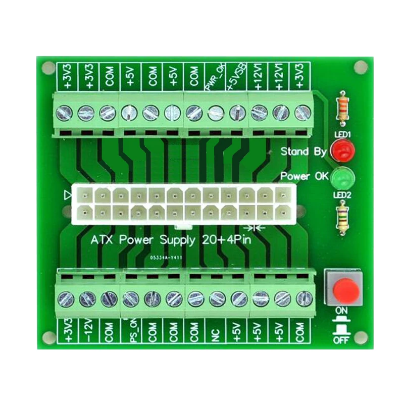 24/20-pin ATX блок питания постоянного тока секционная плата модуль 24Pin ATX к клеммному блоку