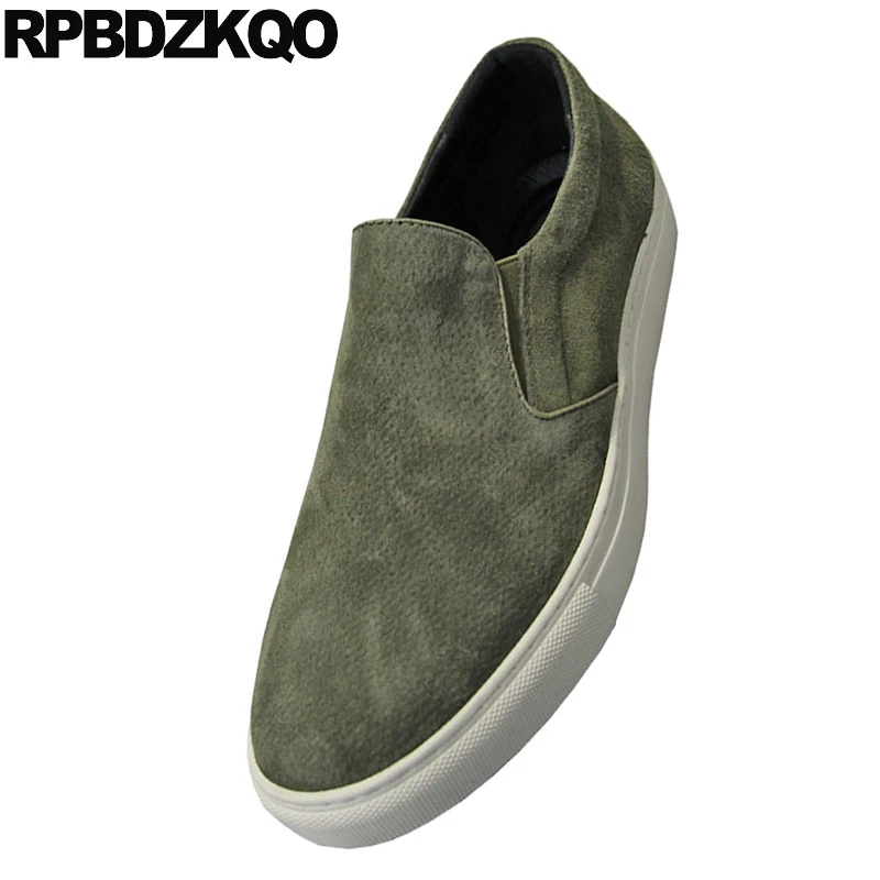 High Quality Slip On Luxury Soft New Flats Black Real Leather Summer Suede Men Shoes Breathable Fashion Stylish Driving Green | Обувь