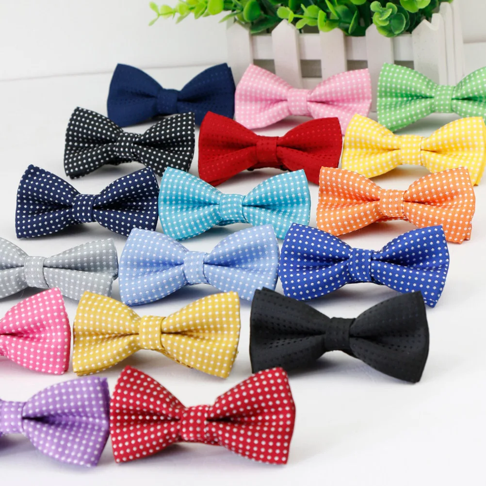 Детские регулируемые галстуки бабочки в горошек для свадебной вечеринки|bow tie
