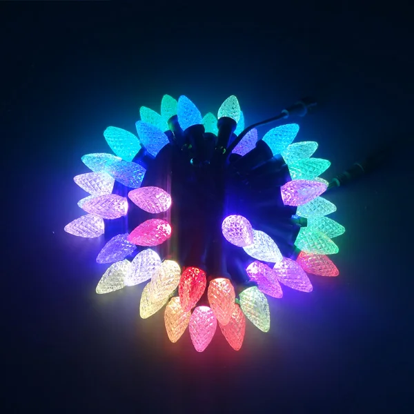 C9 DC5V WS2811 50 узлов адресная RGB светодиодная Рождественская Пиксельная