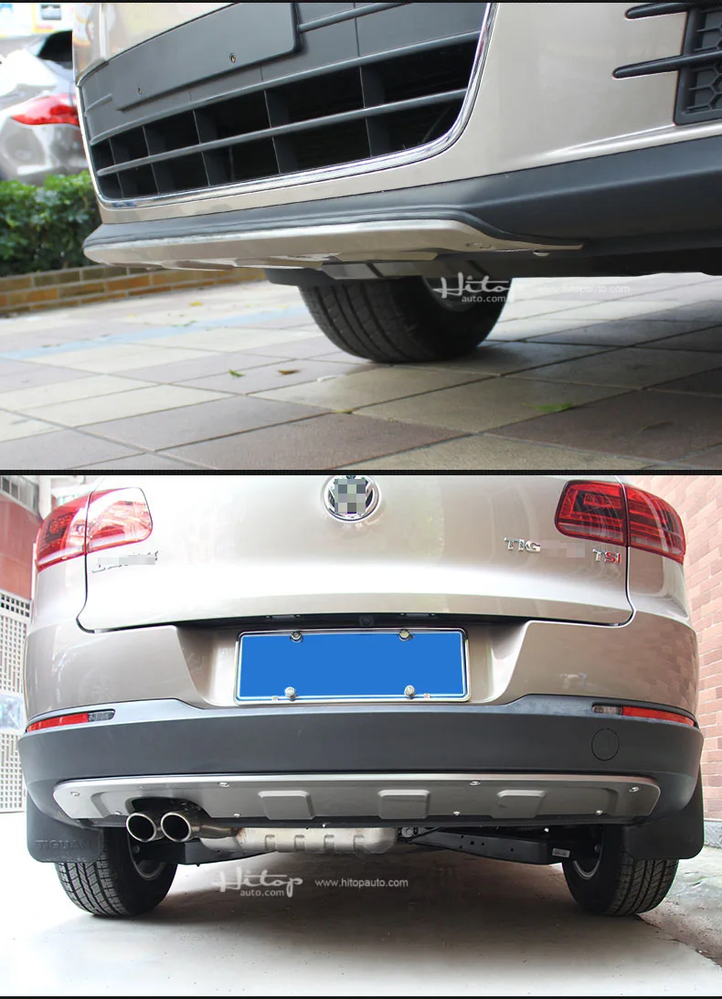 Защитная накладка на бампер для VW Tiguan 2012 до, настоящая 304 нержавеющая сталь, всего 2 шт, от ISO9001 большой завод