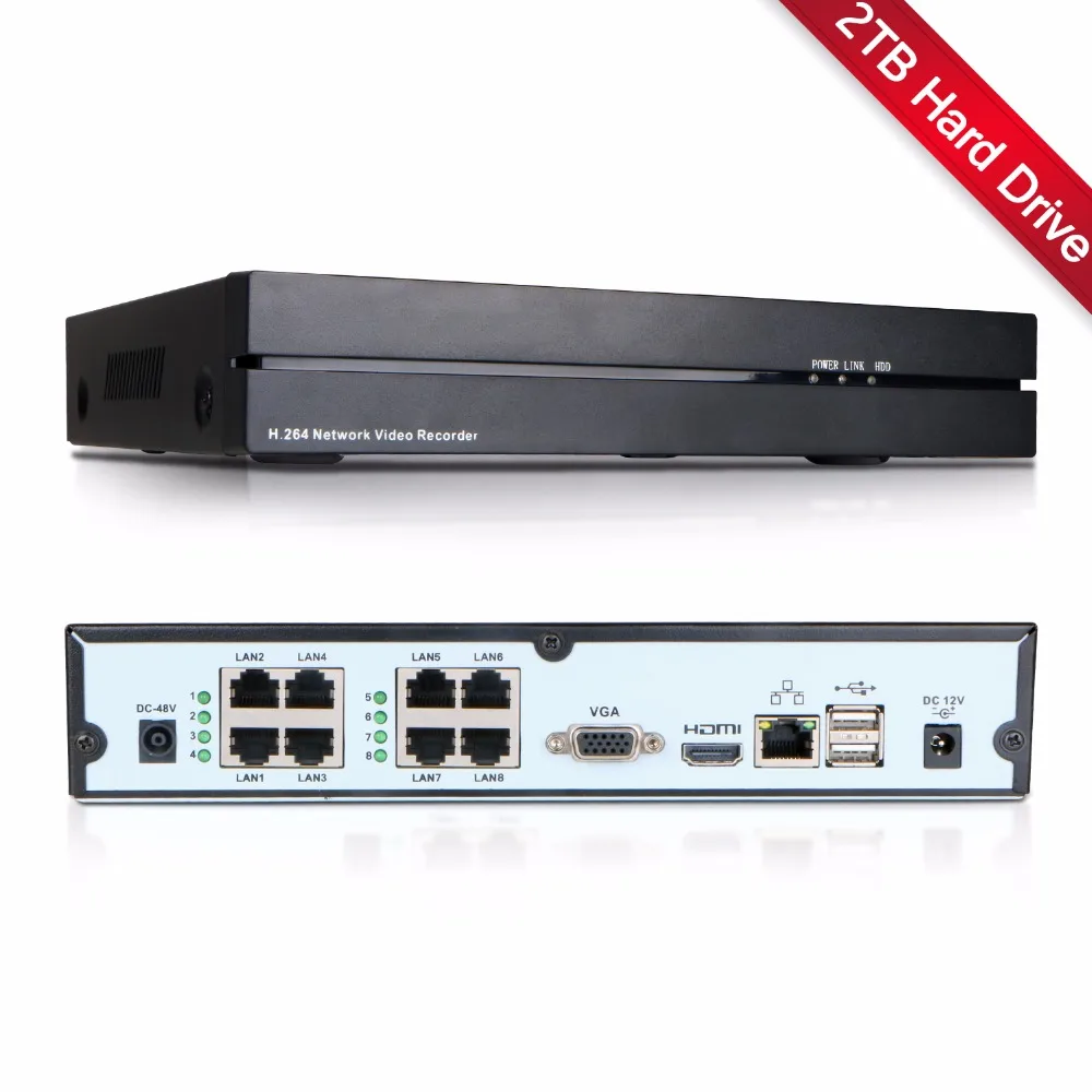 IP66 Открытый 1080 P HD Ip-сети PoE 8-КАНАЛЬНЫЙ видеорегистратор Главная Безопасность