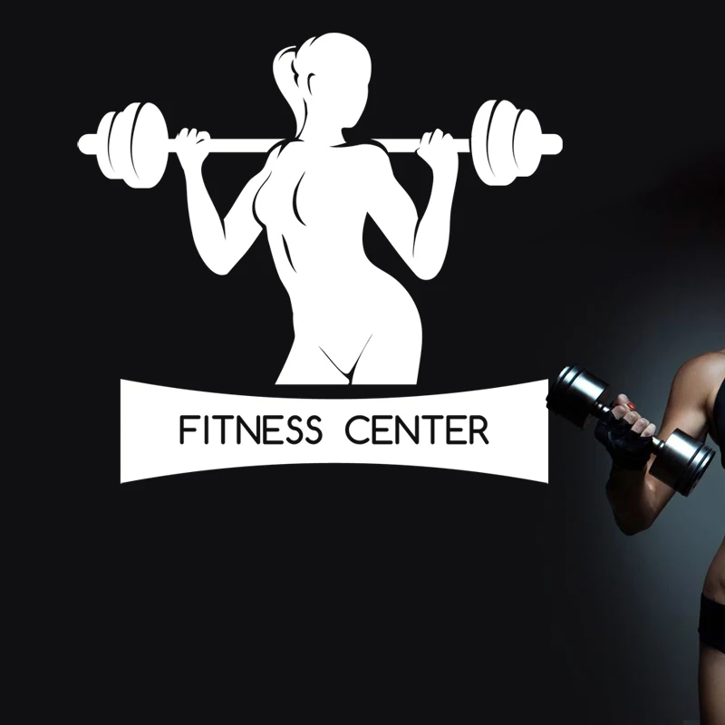 Наклейка с именем штанги для автомобиля тренажерного зала клуба девушки