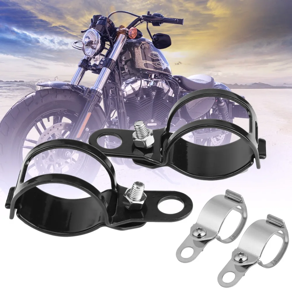 

2Pcs Motorcycle Turn Signal Mount Bracket Relocation Mount Fork Clamps Holder for 30-45mm Front Fork Scooter