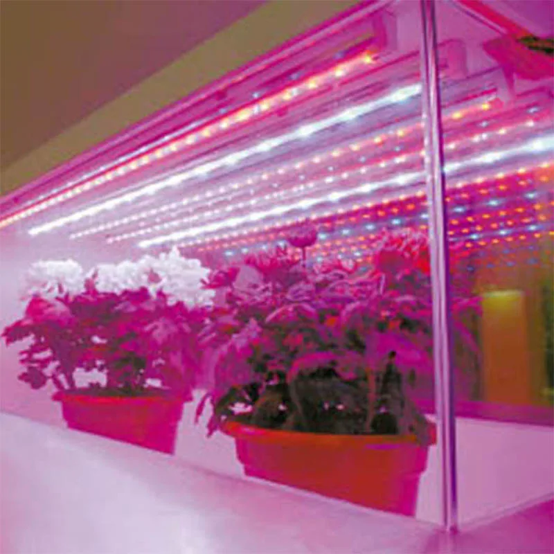 (1м Красный + 1м Синий) Светодиодная полоса света для роста растений 28.8Вт/лот 220В Обеспечивает солнце для сеянцев, цветов и овощей в палатке и аквариуме.