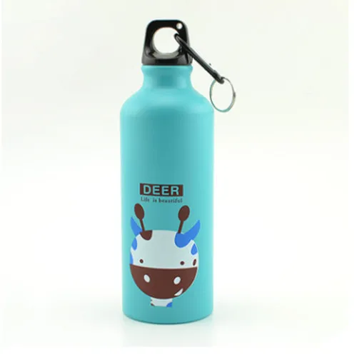 Fawn My Bottle 500 мл алюминиевая Спортивная бутылка портативный крючок скалолазание открытый бутылка воды Корейская версия животного семья чайник - Цвет: Fawn