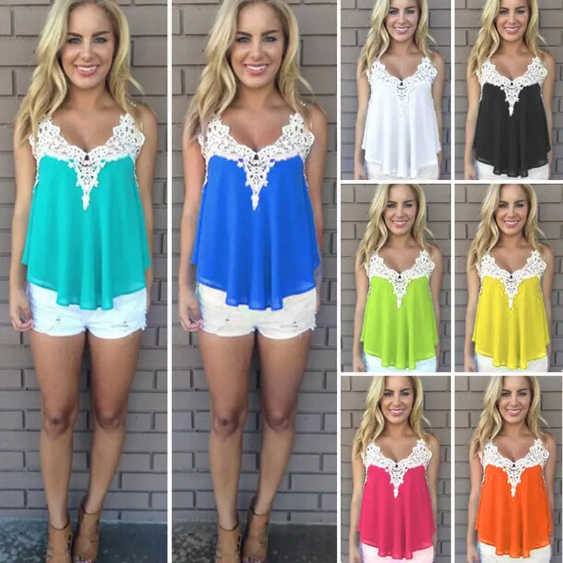 Летние женские топы пикантный жилет без рукавов с V-образным вырезом и ремешком